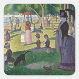 GEORGE SEURAT - 1884年日曜日の午後 スクエアシール
