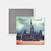 George Square，グラスゴー，スコットランド，冷蔵庫用マグネット マグネット (正面/裏面)
