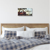 George Stubbs - Mares and Foals in a Landscape キャンバスプリント (インサイチュ (寝室))