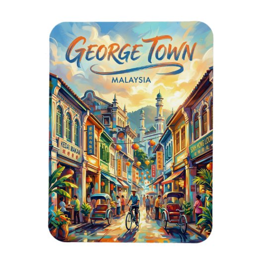 George Town Malaysia マグネット (縦)