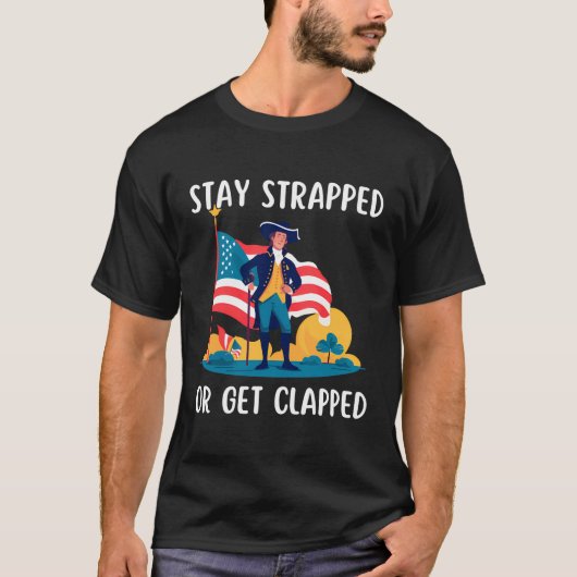 George Washington4Thで緊張した状態を保つ Tシャツ (正面)