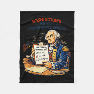 George Washington 250 Year Funny Performance フリースブランケット