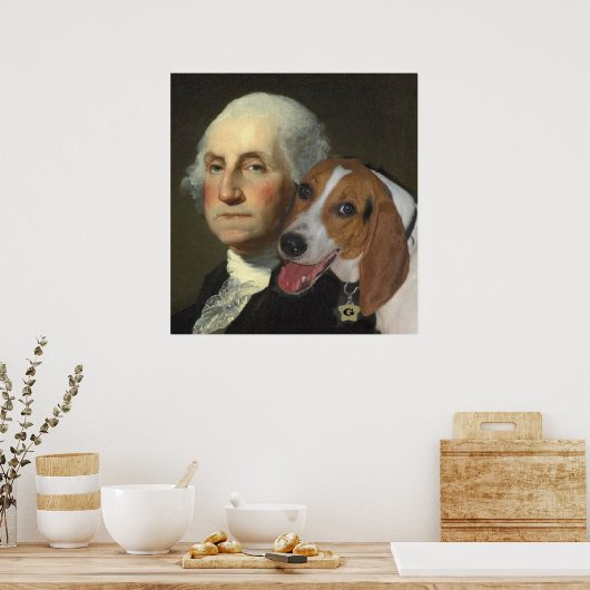 George Washington and his Foxhound ポスター (キッチン)