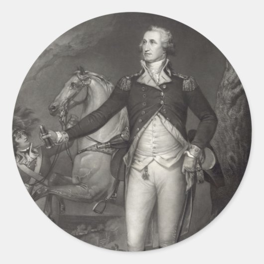 George Washington at Trentonスタンプ ラウンドシール (正面)