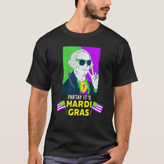George Washington Beads Mardi Gras New Orleans 202 Tシャツ (正面)