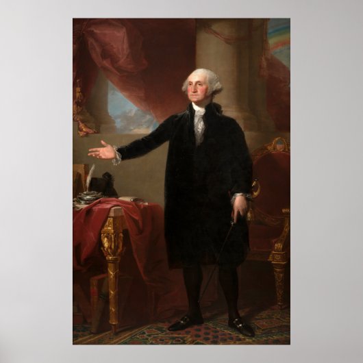 GEORGE WASHINGTON by Gilbert Stuart (Lansdone) ポスター (正面)