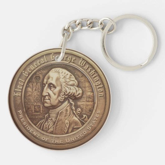 George Washington Campaign Button キーホルダー (裏面)