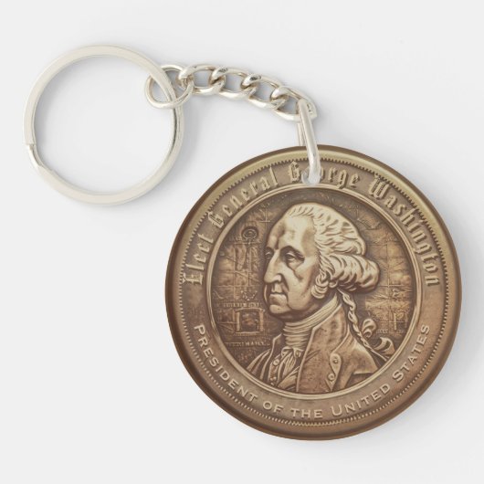 George Washington Campaign Button キーホルダー (正面)