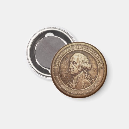 George Washington Campaign Button マグネット (正面/裏面)
