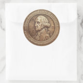 George Washington Campaign Button ラウンドシール (バッグ)