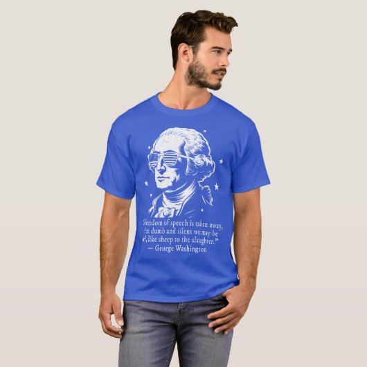 George Washington Freedom of Speech Quote Tシャツ (正面フル)