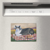 George Washington Funny Cat Magnet マグネット (インサイチュ (食洗機))