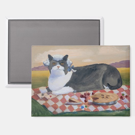 George Washington Funny Cat Magnet マグネット (正面/裏面)