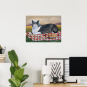 George Washington Funny Cat Wall Art ポスター (ホームオフィス)