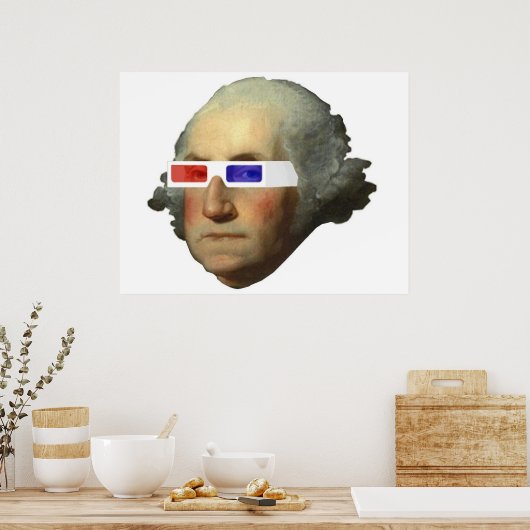 George Washington in 3D Poster ポスター (キッチン)