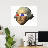 George Washington in 3D Poster ポスター (ホームオフィス)