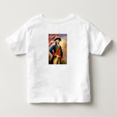 George Washington in war attire トドラーTシャツ (裏面)