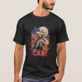 George Washington on a Dinosaur on July 4th Indepe Tシャツ (正面)