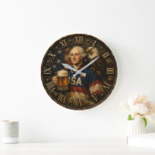 George Washington Patriotic ラージ壁時計 (ホーム)