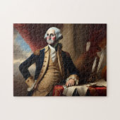 George Washington Patriotic History Buff Gift ジグソーパズル (横)