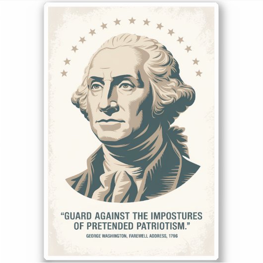 George Washington Quote American President Art シール (正面)