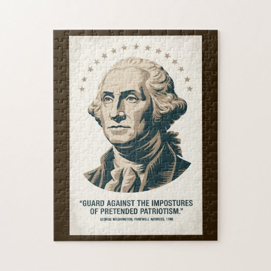 George Washington Quote American President Art ジグソーパズル (縦)