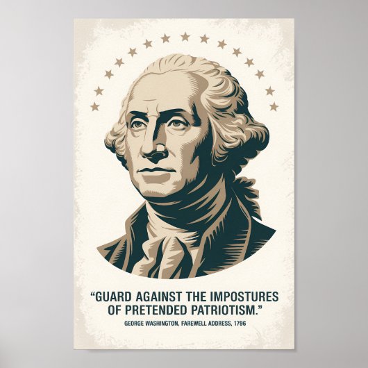George Washington Quote American President Art ポスター (正面)