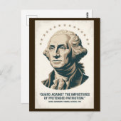 George Washington Quote American President Art ポストカード (正面/裏面)
