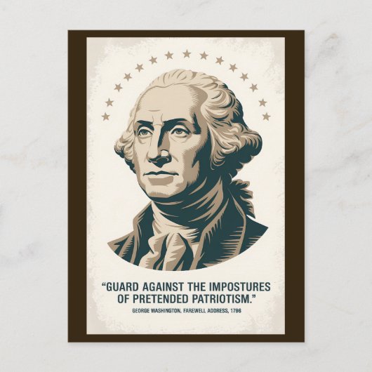 George Washington Quote American President Art ポストカード (正面)