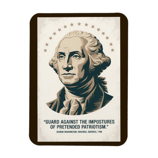 George Washington Quote American President Art マグネット (縦)