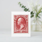 George Washington Threeセント米国郵便葉書 ポストカード (スタンド正面)