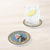George Washington US President Illustration Badge コースター (側面)