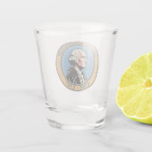 George Washington US President Illustration Badge ショットグラス (裏面)