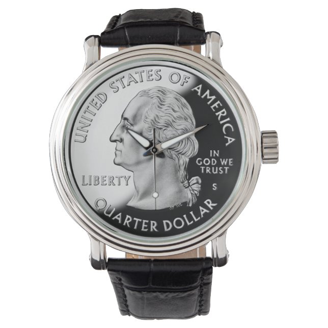 George Washington - Us Quarter - In God We Trust 腕時計 (正面)