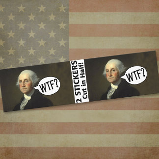 George Washington WTF - 2シール バンパーステッカー