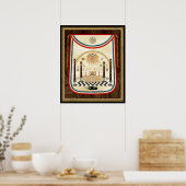 George Washington's Masonic Apron Art ポスター (キッチン)