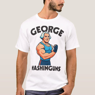 George Washinguns Cartoon Gym Flex Tee Tシャツ