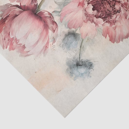 Georgeous Peony Botanical Flower Illustration 薄葉紙 (詳細)