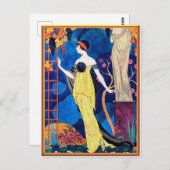 Georges Barbier - Cover of Les Modes Magazine ポストカード (正面/裏面)