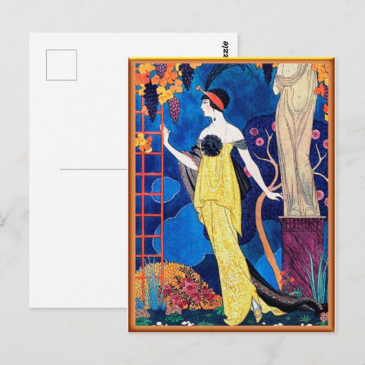 Georges Barbier - Cover of Les Modes Magazine ポストカード (正面/裏面)