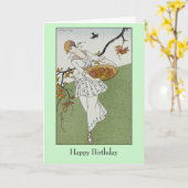 Georges Barbier French Fashion Illustration 1914 カード (黄色い花)