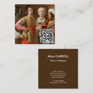 Georges de la Tour - The Fortune Teller - QR Code スクエア名刺