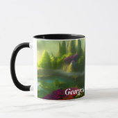 George's Morning Teaカスタマイズ可パーソナライズされた能 マグカップ (左)