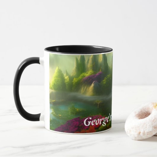 George's Morning Teaカスタマイズ可パーソナライズされた能 マグカップ (ドーナツ)