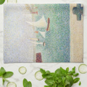Georges Seurat – 本船港の入口 キッチンタオル (折り畳み)