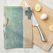 Georges Seurat – 本船港の入口 キッチンタオル (四つ折り)