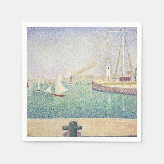 Georges Seurat – 本船港の入口 スタンダードカクテルナプキン (正面)