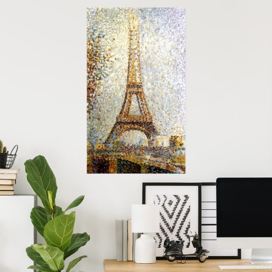 Georges Seurat Eiffel Tower Pointillism ポスター (ホームオフィス)