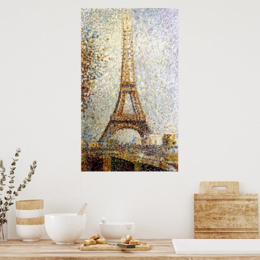 Georges Seurat Eiffel Tower Pointillism ポスター (キッチン)