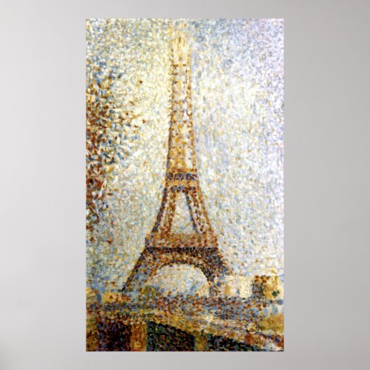 Georges Seurat Eiffel Tower Pointillism ポスター (正面)
